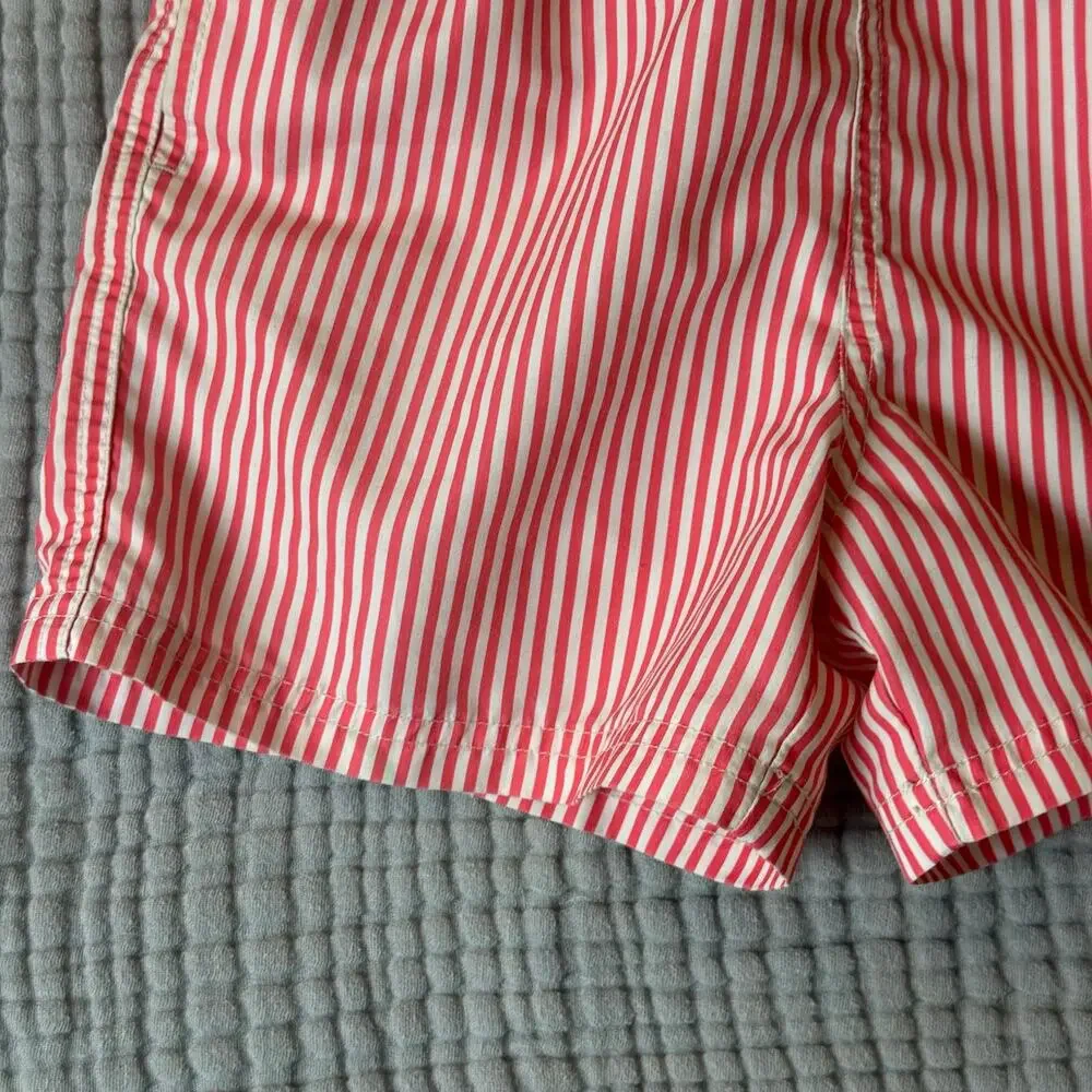 Maamgic Red White Candy Stripe Swim Trunks Shorts Boys 7